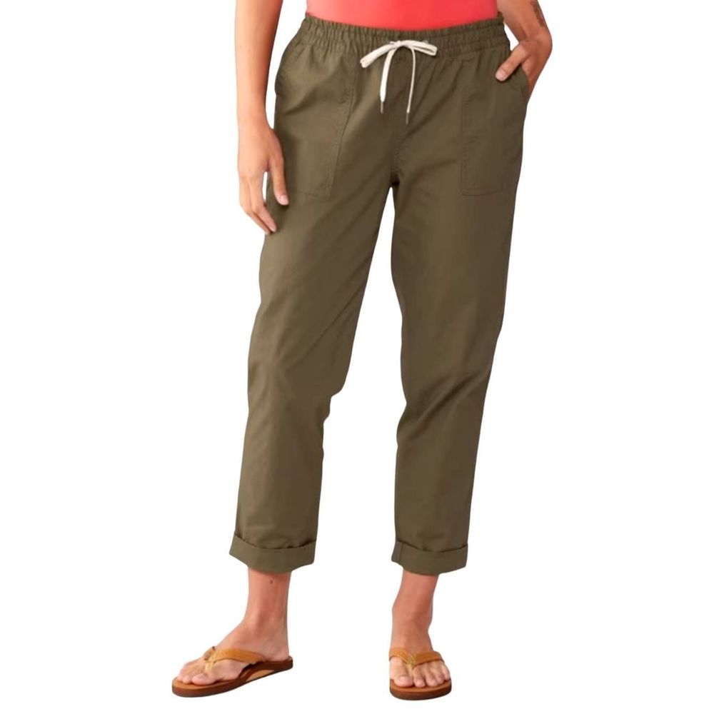 Vuori Olive Green Straight Leg Drawstring Pants